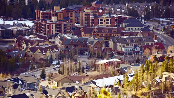 Aerial of Breckenridge, Colorado.