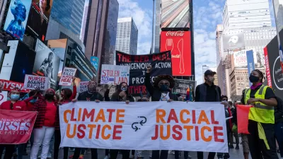 UN and New York City, Climate Week NYC 2020 is kicked off with a "March For Climate Justice NYC" on September 20, 2020 in New York City.