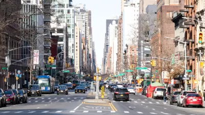 View of Third Avenue in New York City with cars