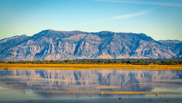 Salt Lake, Utah, at the Great Salt Lake. 