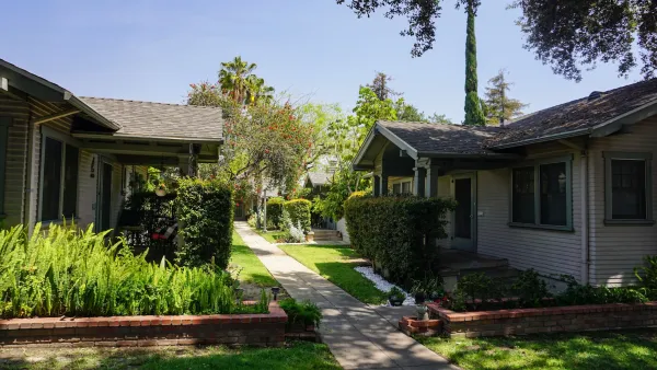 Cottage court of small homes in Pasadena, California