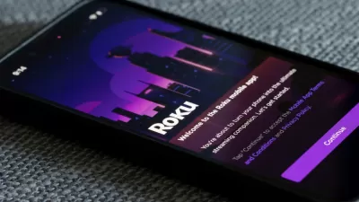 iPhone screen with Roku app open