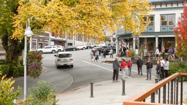 Roundabout in Friday Harbor, Washington.