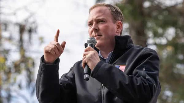 Republican candidate for Governor of New York Lee Zeldin speaks at campaign stop at American Legion Post in Thornwood on October 31, 2022.