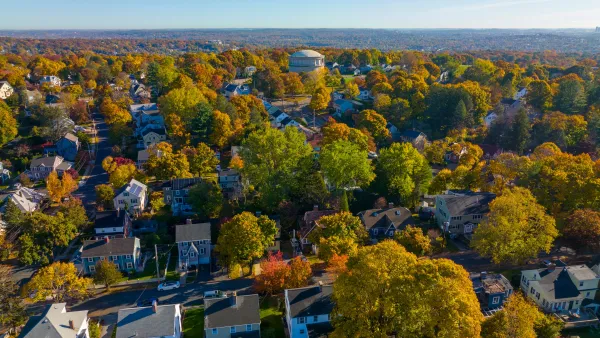 Arlington, MA, shot from the air