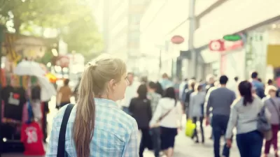 Pedestrians on a city street