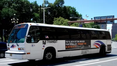 White NJ Transit bus