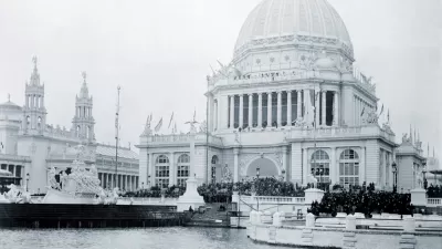 Administration building at the World's Columbian Exposition, Chicago, on opening day, May 1, 1893