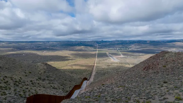 The Jacumba Hot Springs border wall in California.