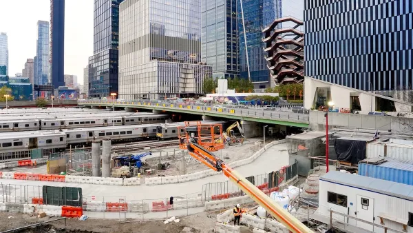 Construction on Hudson River Gateway tunnel in New York City.