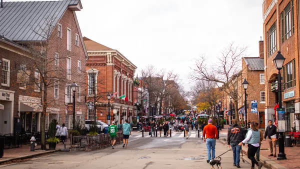 A bustling street in Alexandria, VA