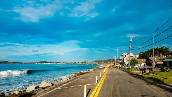 Coastal road in Half Moon Bay, California.