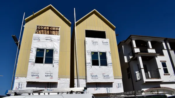 Apartment building under construction in Houston, Texas.