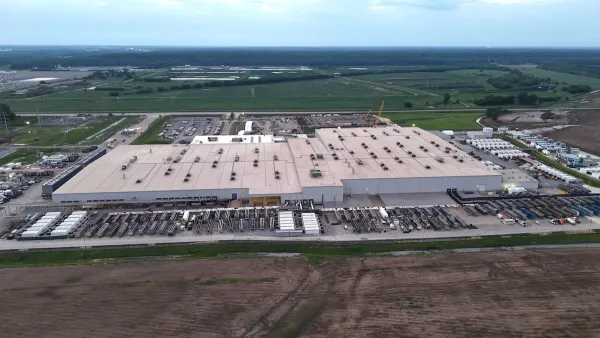 Elon Musk's colossus data center. An aerial view of the massive facility.