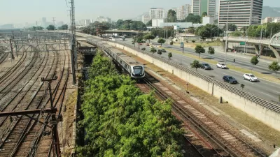 A Supervia train in Rio de Janeiro