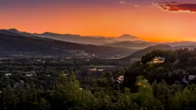 Sunset view of Aspen, Colorado
