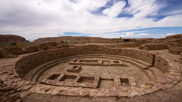 The Kiva Ruins at Pueblo Bonito at the Chaco Culture National Historical Park.