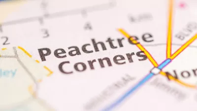 Map with Peachtree Corners label
