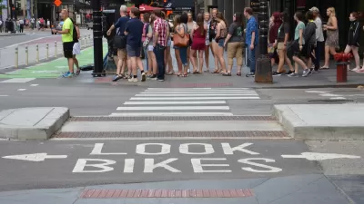 Bike lane in Chicago, shown on May 29, 2016.