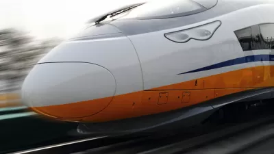 Modern high speed bullet train in China