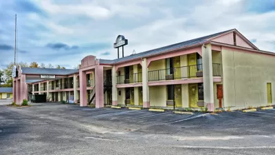 Vacant, shuttered motel