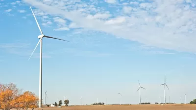 Wind turbines on farm in Paulding County, Ohio