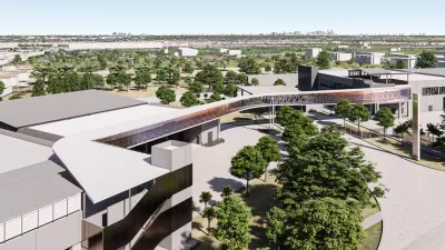 Rendering of electric bus terminal in Miami, Florida.