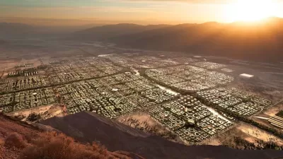 Rendering of aerial view of Telosa city