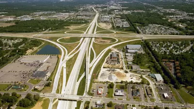 Aerial photo of the US 131/M-6/68th St. interchange in Wyoming, MIchigan