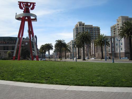 PacBell Park and palm trees