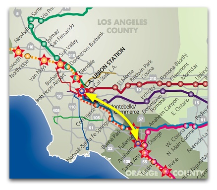 Metrolink route map