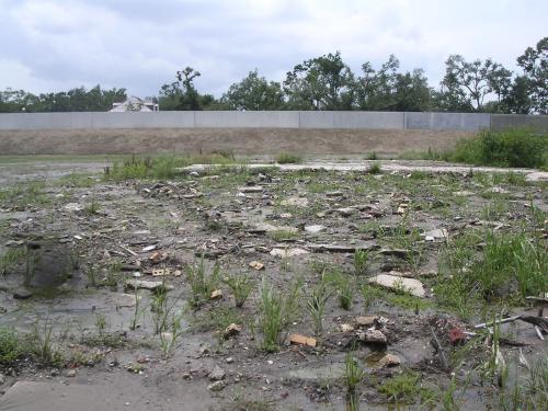 Image: Remains of a breached levee in New Orleans