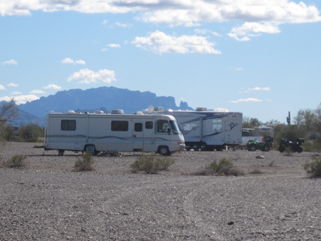 Campsites range from the decrepit to the million-dollar in Quartzsite.