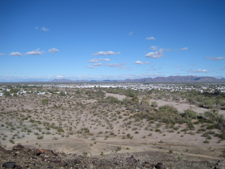 RV camping areas off in the distance