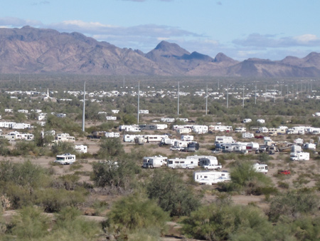 RVS in and around Quartzsite, AZ