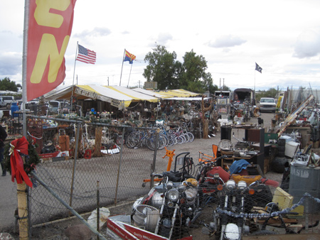 One of the many swapmeet and trinket shops within the town of Quartzsite.